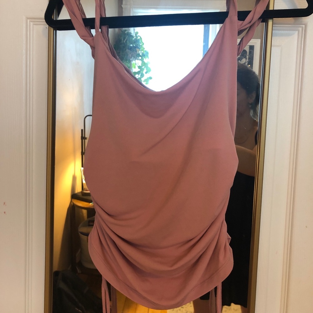 Vintage rose pink blouse